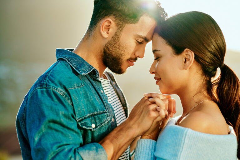Cropped shot of an affectionate couple spending the day outdoors